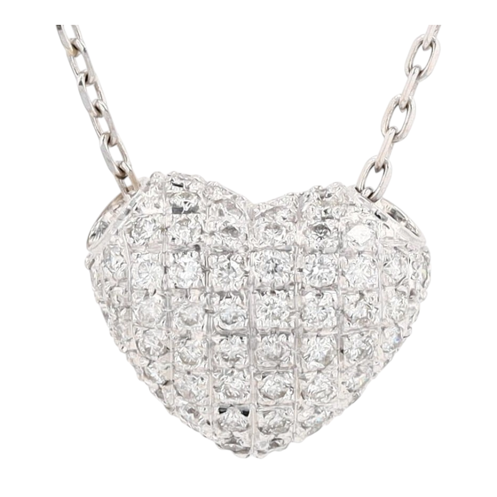 5/8 ctw 18K White Gold Diamond Pendant Necklace