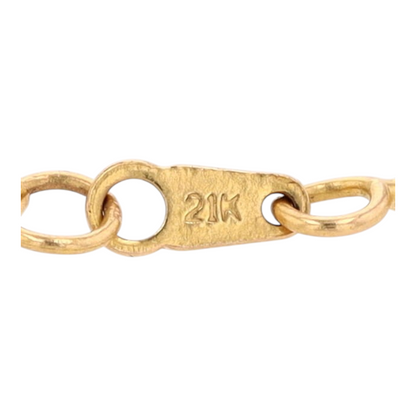 21K Yellow Gold Chain Bracelet