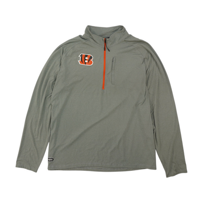 Gray Cincinnati Bengals Solid 1/4 Zip Pullover