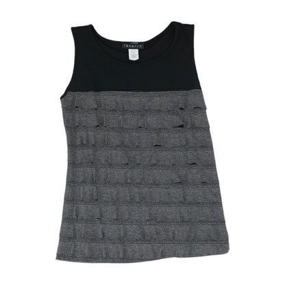 Gray Solid Sleeveless Blouse