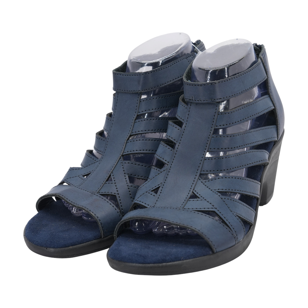 Navy Heeled Sandals