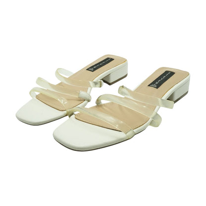White Flat Sandals