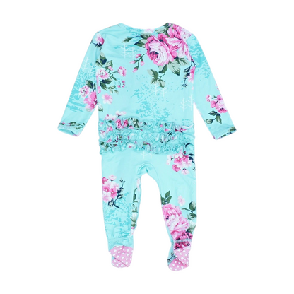 Green Floral One-Piece