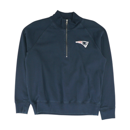 Navy New England Patriots Solid 1/4 Zip Pullover