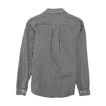 Navy Check Long Sleeve Button Down
