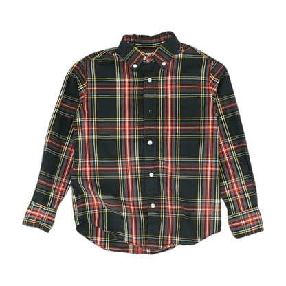 Black Plaid Long Sleeve Button Down