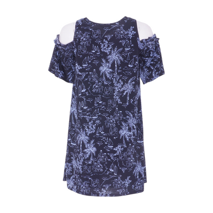 Navy Graphic Mini Dress