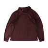 Haggar Maroon Solid Long Sleeve Polo – Image 1