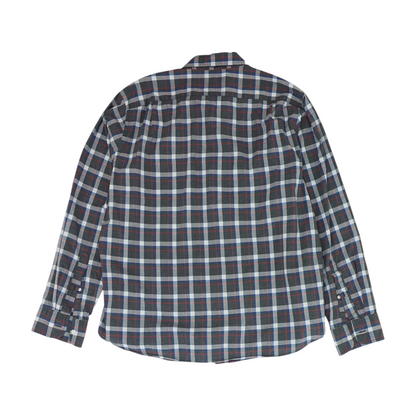 Gray Plaid Long Sleeve Button Down