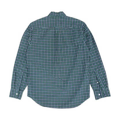 Green Plaid Long Sleeve Button Down