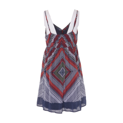 Navy Print Mini Dress