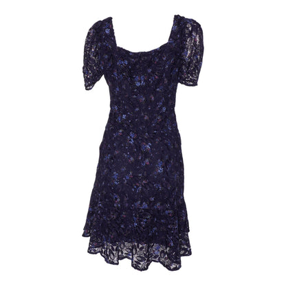 Navy Floral Midi Dress