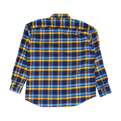 Orange Plaid Flannel Button Down