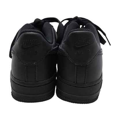 Air Force 1 Black Leather Athletic Shoes