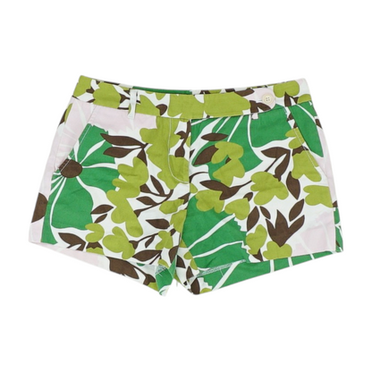 Green Abstract Chino Shorts