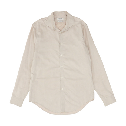 Beige Check Long Sleeve Button Down
