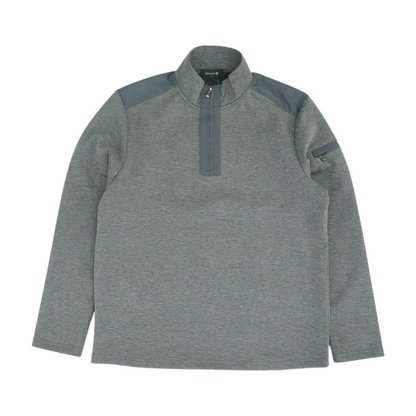 Gray Solid 1/4 Zip Pullover