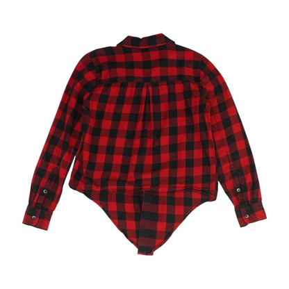 Red Check Button Down