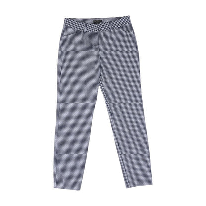 Blue Geometric Chino Pants