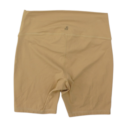 Beige Petite Solid Active Shorts