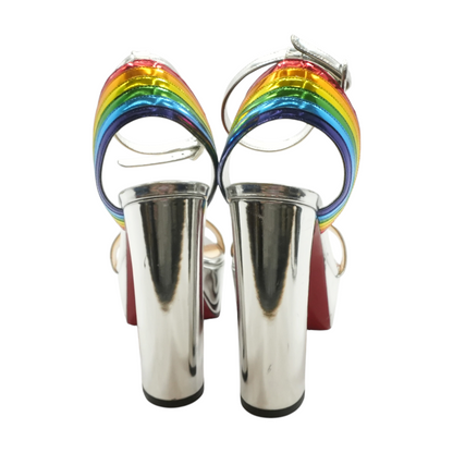 Metallic Silver Arkendisc Alta 130 Platform Sandals