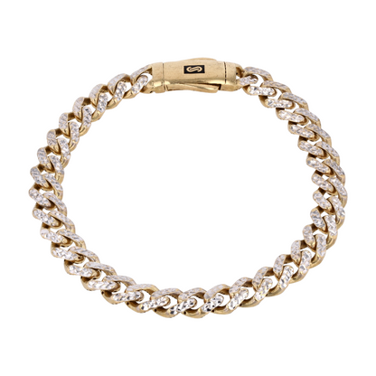 10K Two-Tone Gold Chain Bracelet