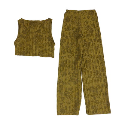 Olive Abstract Pant Set