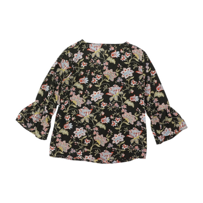 Black Floral Blouse