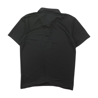 Black Solid Short Sleeve Polo