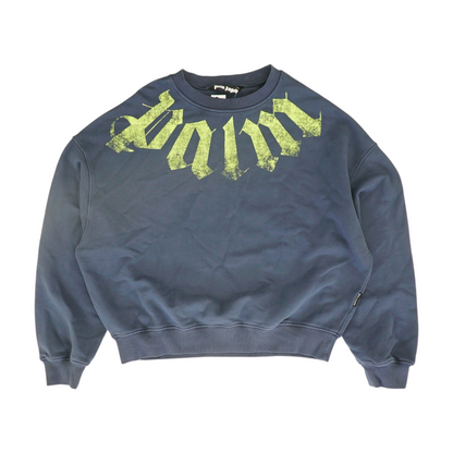 Blue Solid Sweatshirt Pullover