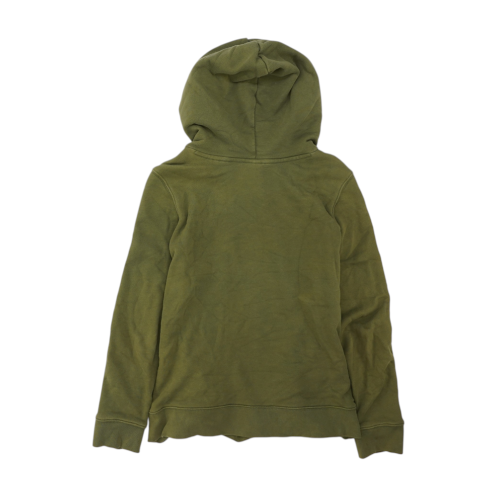 Green Solid Hoodie Pullover