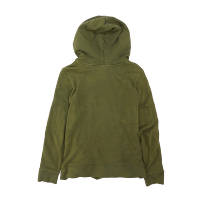Green Solid Hoodie Pullover