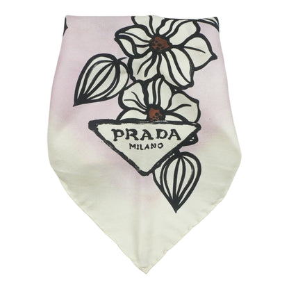 Ivory Print Silk Scarf