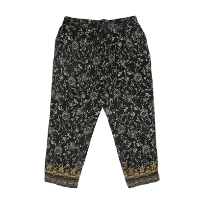 Black Floral Pants
