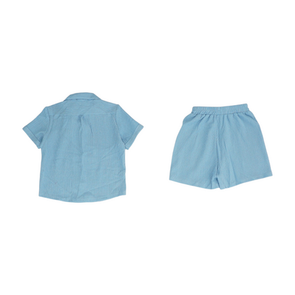 Blue Short Sleeve Set