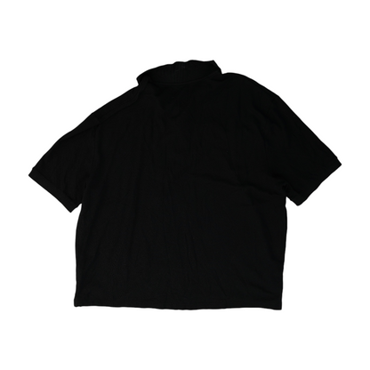 Black Solid Short Sleeve Polo
