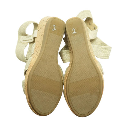 Gold Wedged Sandals