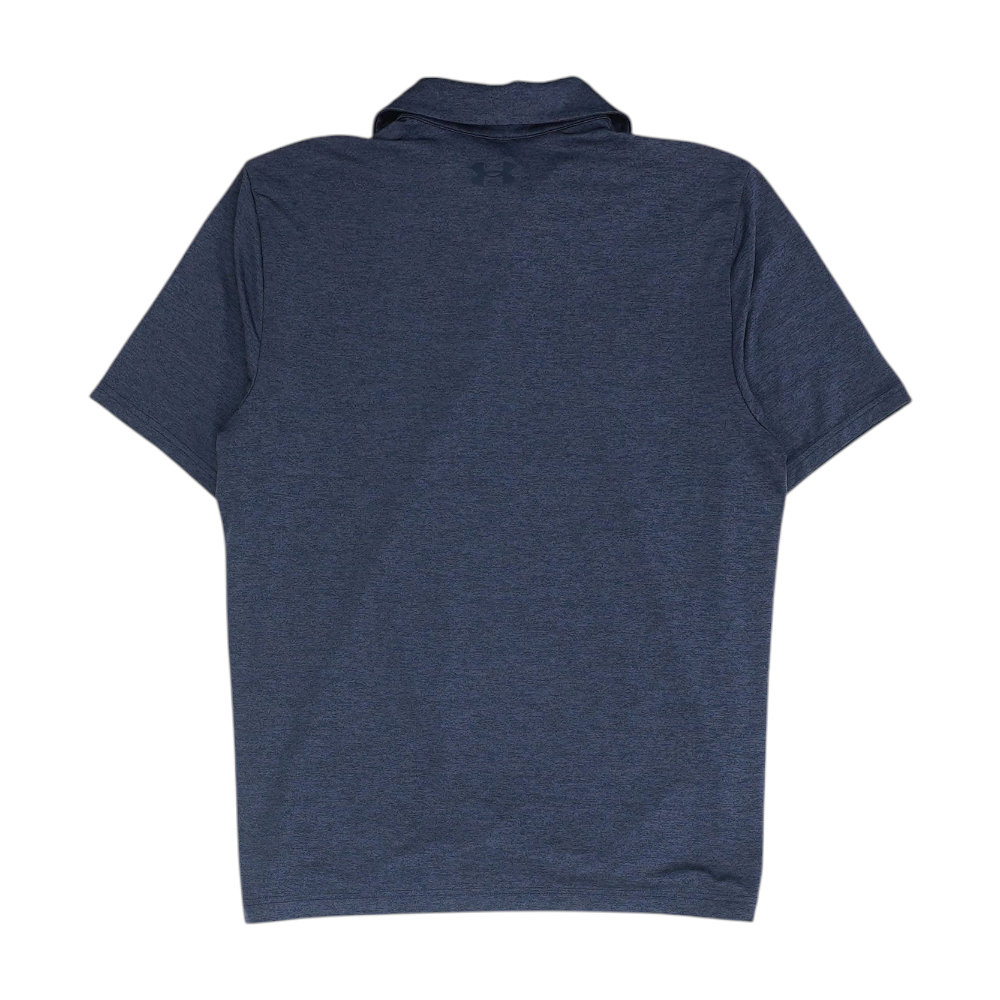 Blue Solid Short Sleeve Polo
