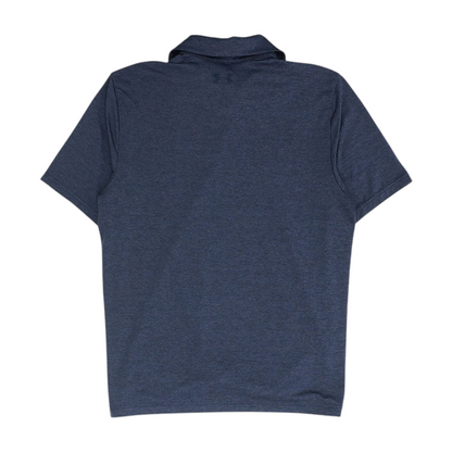 Blue Solid Short Sleeve Polo