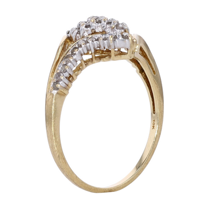 1/10 ctw 10K Two-Tone Gold Diamond Fashion Ring