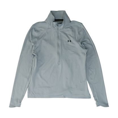 Gray Solid 1/4 Zip Pullover