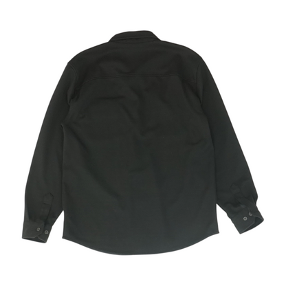Black Solid Long Sleeve Button Down