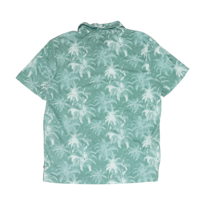 Green Tropical Short Sleeve Polo