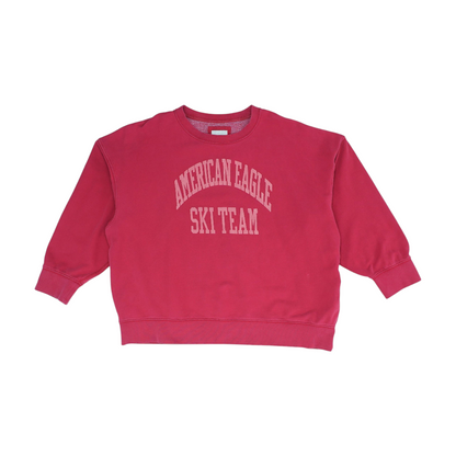 Red Solid Sweatshirt Pullover