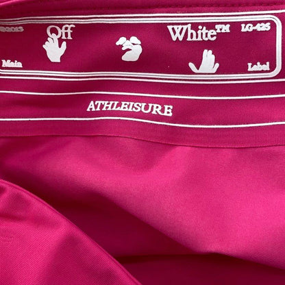 Pink Side-Tape Logo Athleisure Leggings