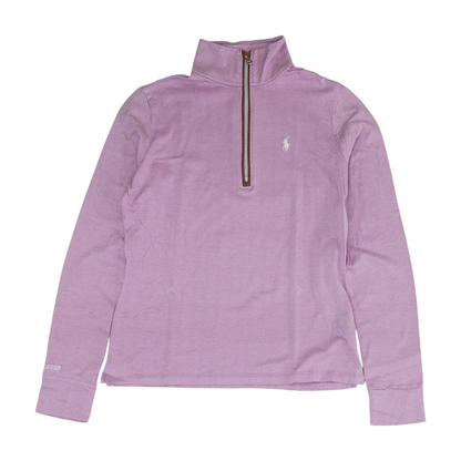 Pink Check 1/4 Zip Pullover