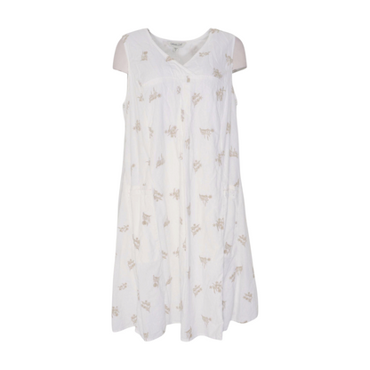 White Plus Floral Midi Dress