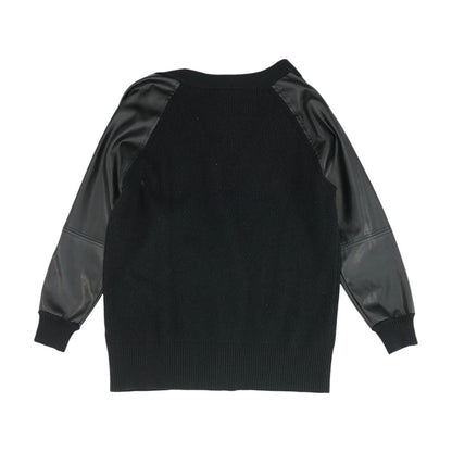 Black Solid Cardigan Sweater