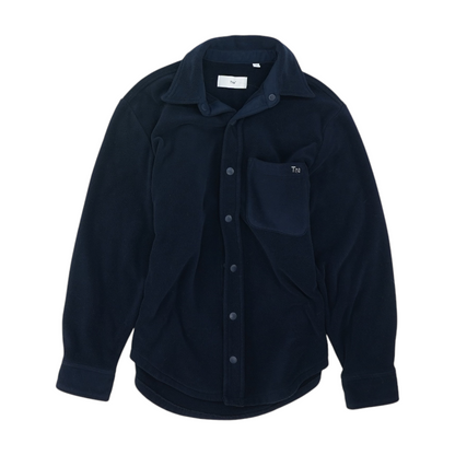 Navy Solid Flannel Button Down