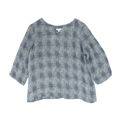 Navy Abstract Blouse